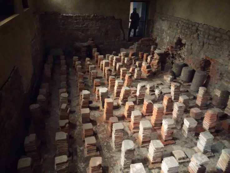 Bath UK, pillars under Spa