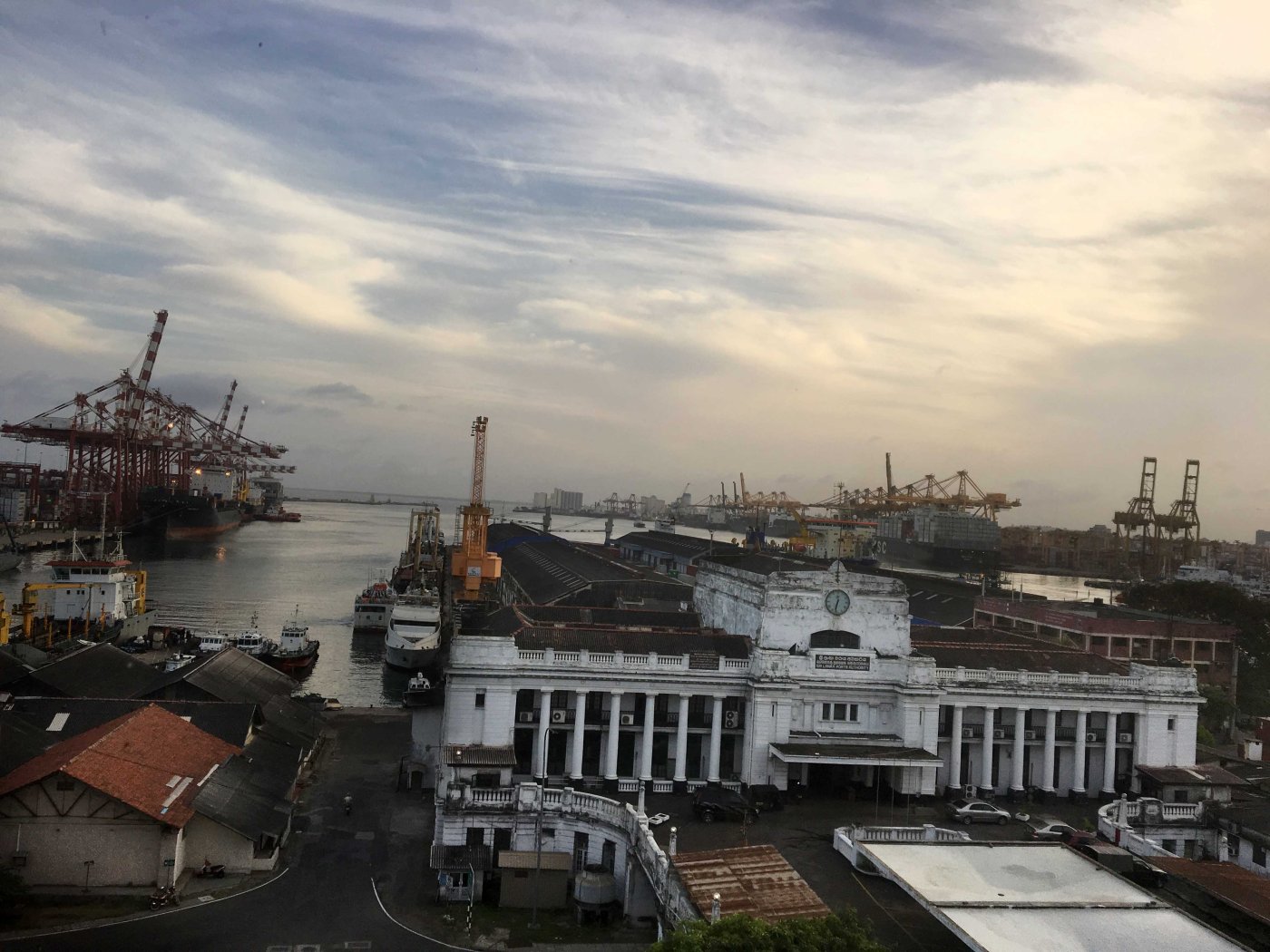 Colombo Harbor. View from Grand Oriental Hotel